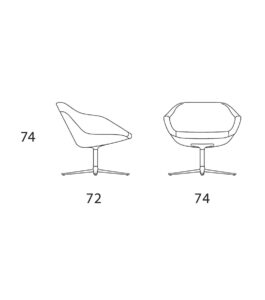 Refurbished Walter Knoll Turtle Lounge Chair - Ivory Leather