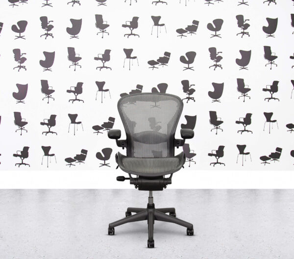 Refurbished Herman Miller Aeron Size B Classic Version - FULL SPEC - Glacier Mesh - Lumbar Support