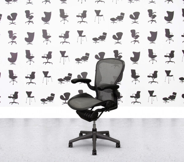 Refurbished Herman Miller Aeron Size B Classic Version - FULL SPEC - Glacier Mesh - Lumbar Support