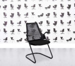 Refurbished Herman Miller Sayl Side Chair - Sled Base - Black