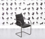 Refurbished Brunner Fina Soft Stacking Chair 6426/A - Grey Leather