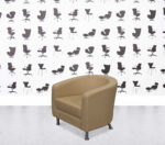 Refurbished Boss Design Zoot Tub Armchair - Beige Leather