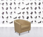 Refurbished Boss Design Zoot Tub Armchair - Beige Leather