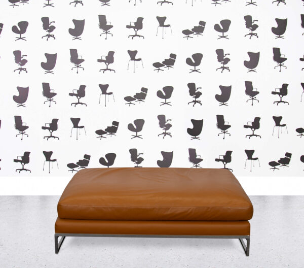 Refurbished B&B Italia Tight Stool - Tan Leather