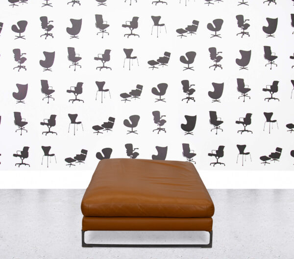 Refurbished B&B Italia Tight Stool - Tan Leather
