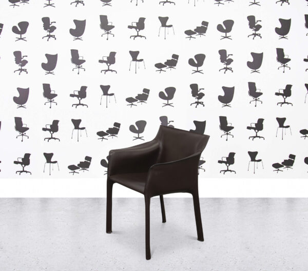 Refurbished Matteo Grassi Coco Dining Chair - Brown Leather