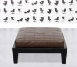 Refurbished Elitis Ottoman - Brown Leather