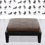Refurbished Elitis Ottoman - Brown Leather