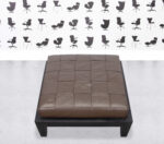 Refurbished Elitis Ottoman - Brown Leather