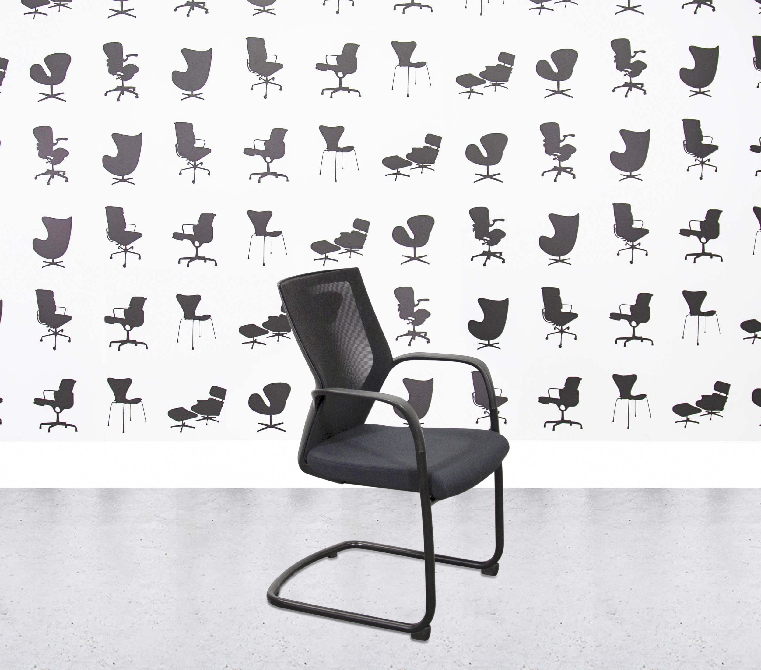 Refurbished Techo Sidiz T50 - Cantilever - Mesh Back - Full Black4 Refurbished Techo Sidiz T50 - Cantilever - Mesh Back - Full Black