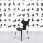 Refurbished Fritz Hansen Grand Prix 3130 Stacking Chair - Black