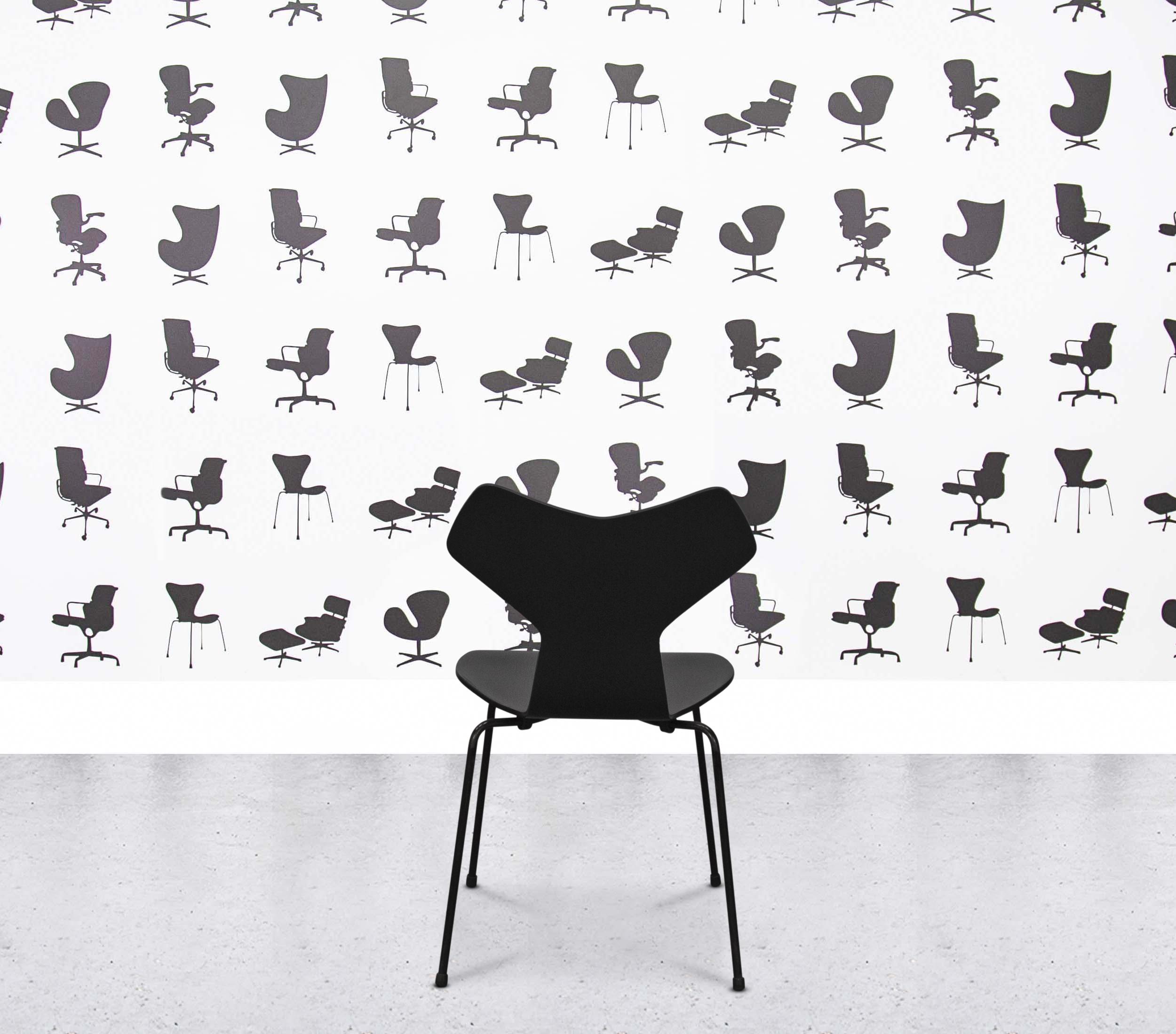 Refurbished Fritz Hansen Grand Prix 3130 Stacking Chair - Black Refurbished Fritz Hansen Grand Prix 3130 Stacking Chair - Black