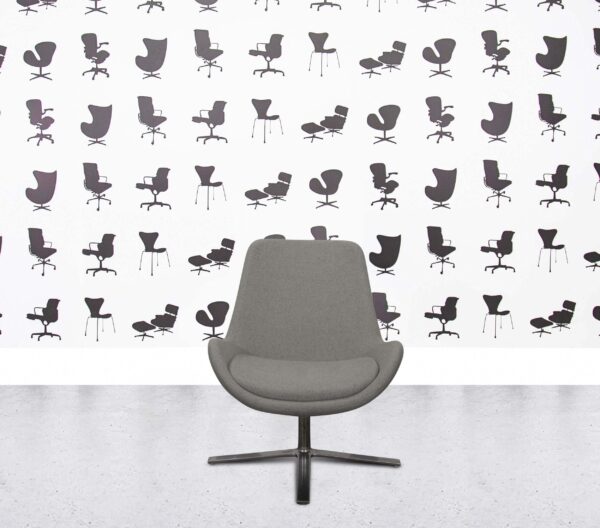 Refurbished Orangebox Avi Upholstered Swivel Chair - Grey