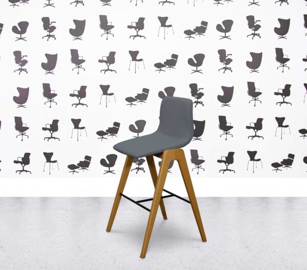 Refurbished Naughtone Viv Wood Stool - Paseo