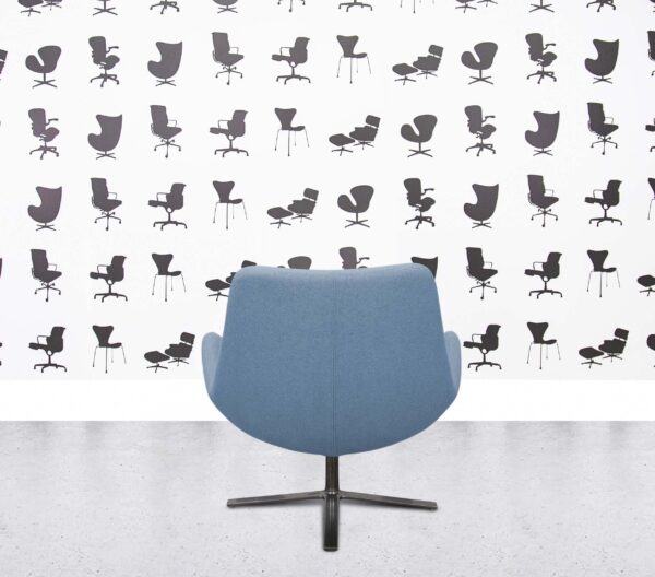 Refurbished Orangebox Avi Upholstered Swivel Chair - Light Blue