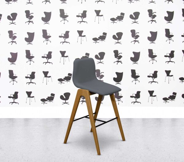 Refurbished Naughtone Viv Wood Stool - Paseo