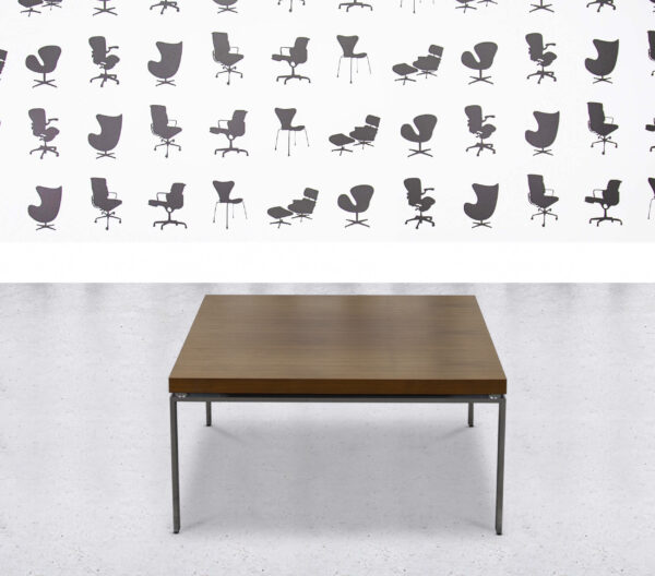 Refurbished Florence Knoll - Square Coffee Table - Wood Top