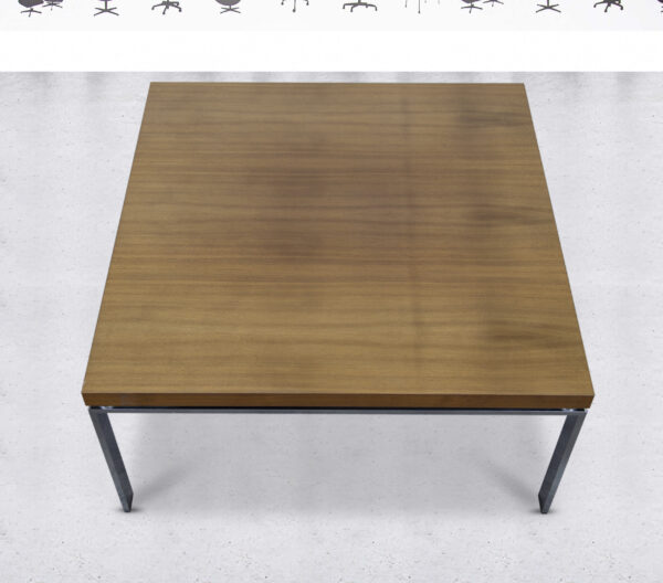 Refurbished Florence Knoll - Square Coffee Table - Wood Top