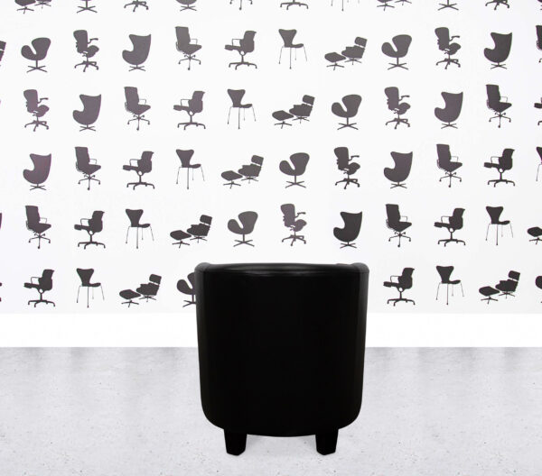 Refurbished Moroso Tub Chair - Black Leather