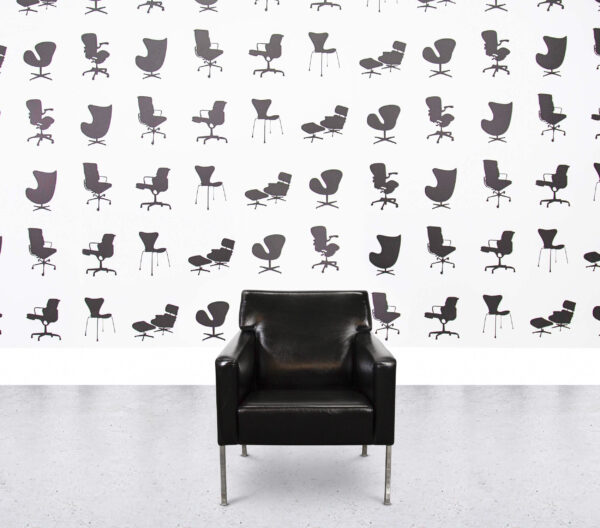 Refurbished Moroso STEEL Leather Easy Chair - Black
