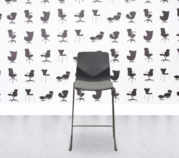 Refurbished Ocee Design Fourcast High Stool - Grey Back and Fabric