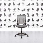 Refurbished Humanscale Diffrient World Task Chair - Grey Mesh Back and Seat - Armless