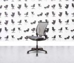 Refurbished Humanscale Diffrient World Task Chair - Grey Mesh Back and Seat - Armless