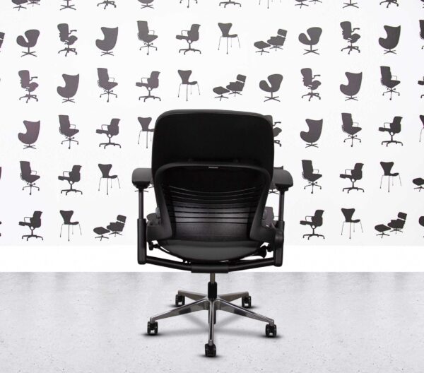 Refurbished Steelcase Leap V2 4D - Polished Aluminium - GrigioGrey