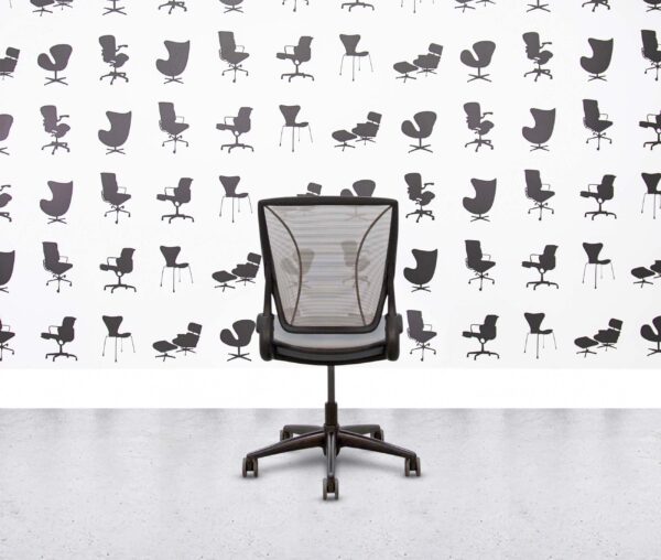 Refurbished Humanscale Diffrient World Task Chair - Grey Mesh Back and Seat - Armless