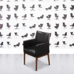 Refurbished Wittmann Berlin Dining Chair - Black Leather