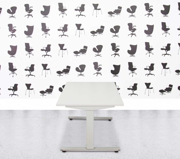 Refurbished Herman Miller Nevi Sit-to-Stand Table - White