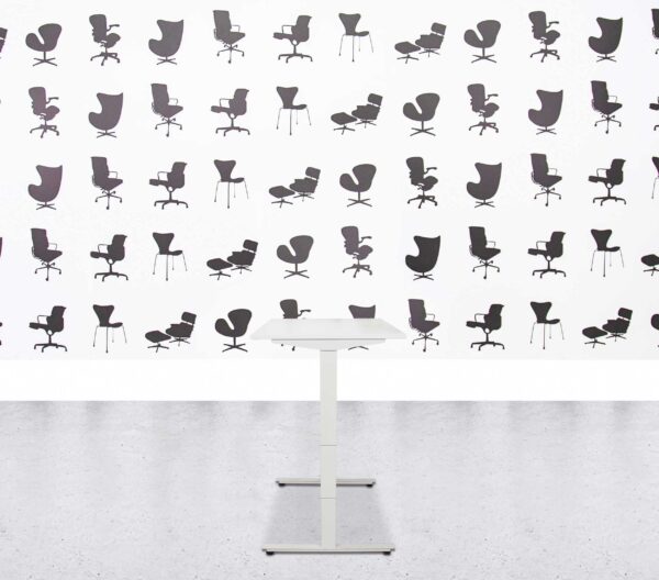 Refurbished Herman Miller Nevi Sit-to-Stand Table - White