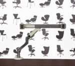 Refurbished Humanscale M8.1 Dual Monitor Arm Desk Mount - White