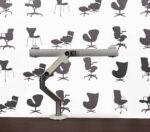 Refurbished Humanscale M8.1 Dual Monitor Arm Desk Mount - White