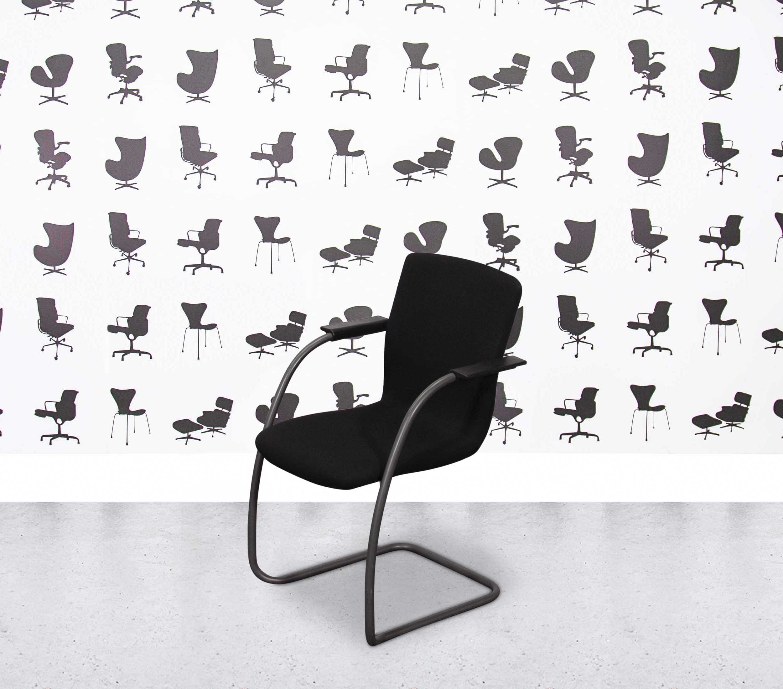 Refurbished Orangebox GO-CA Cantilever Chair - Grey Fabric1 Refurbished Orangebox GO-CA Cantilever Chair - Grey Fabric