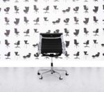 Refurbished Vitra Eames EA117 Chrome Frame - Black Hopsack Fabric