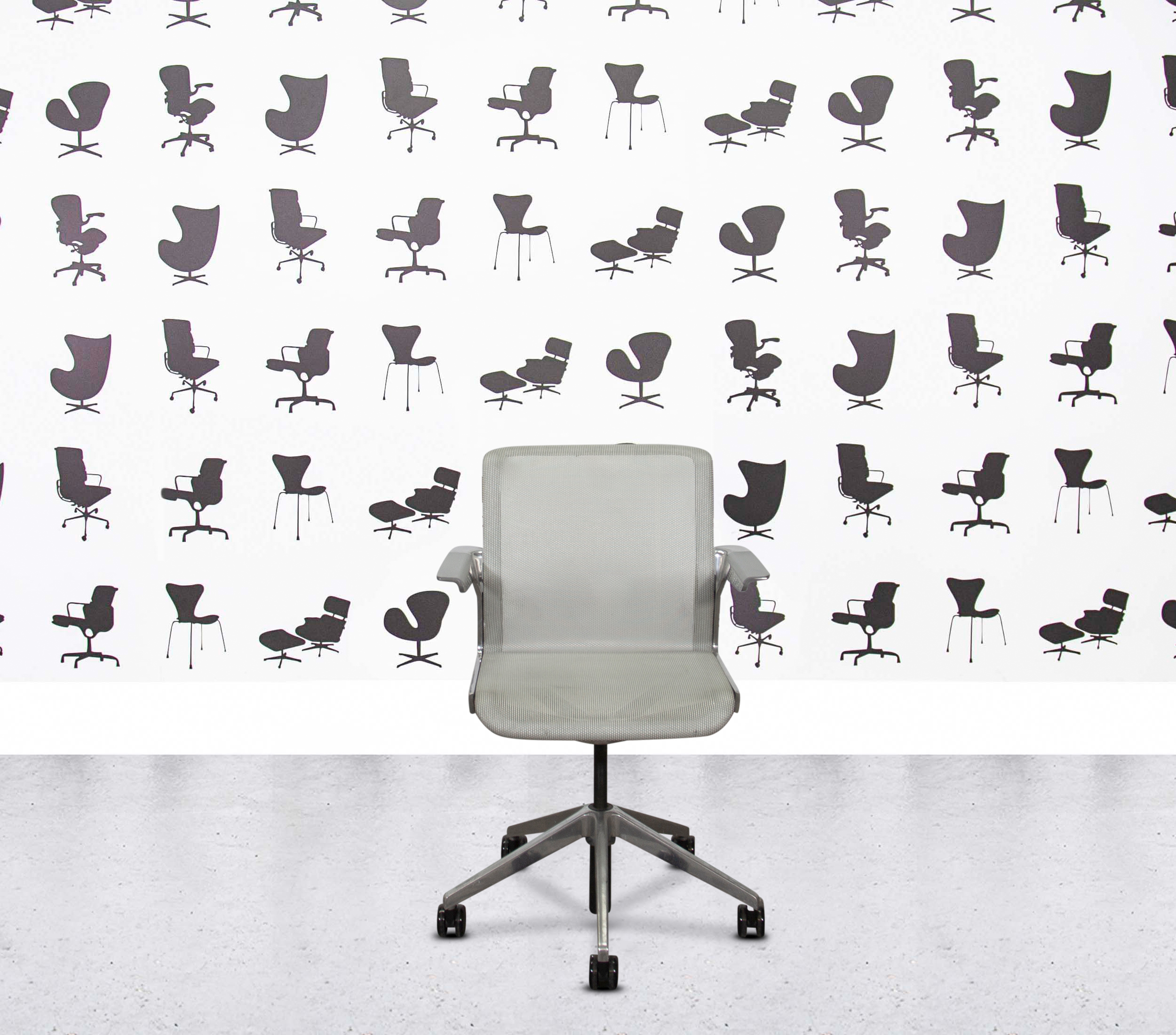 Refurbished Allsteel Clarity - Polished Aluminium Frame - White Mesh Refurbished Allsteel Clarity - Polished Aluminium Frame - White Mesh