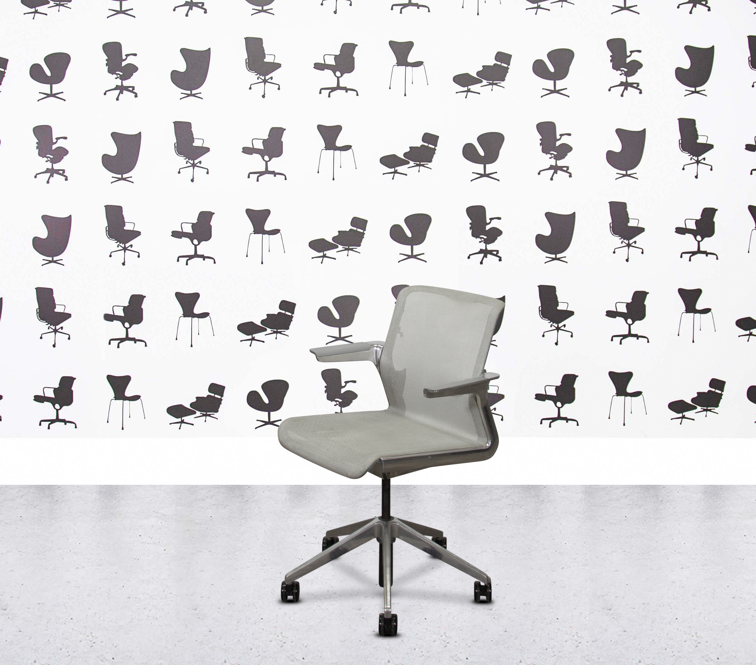 Refurbished Allsteel Clarity - Polished Aluminium Frame - White Mesh1 Refurbished Allsteel Clarity - Polished Aluminium Frame - White Mesh