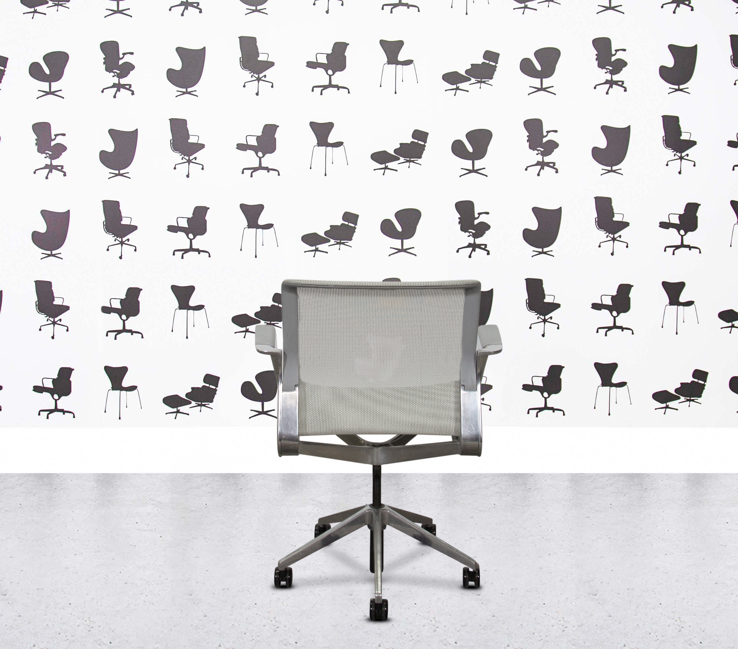 Refurbished Allsteel Clarity - Polished Aluminium Frame - White Mesh2 Refurbished Allsteel Clarity - Polished Aluminium Frame - White Mesh