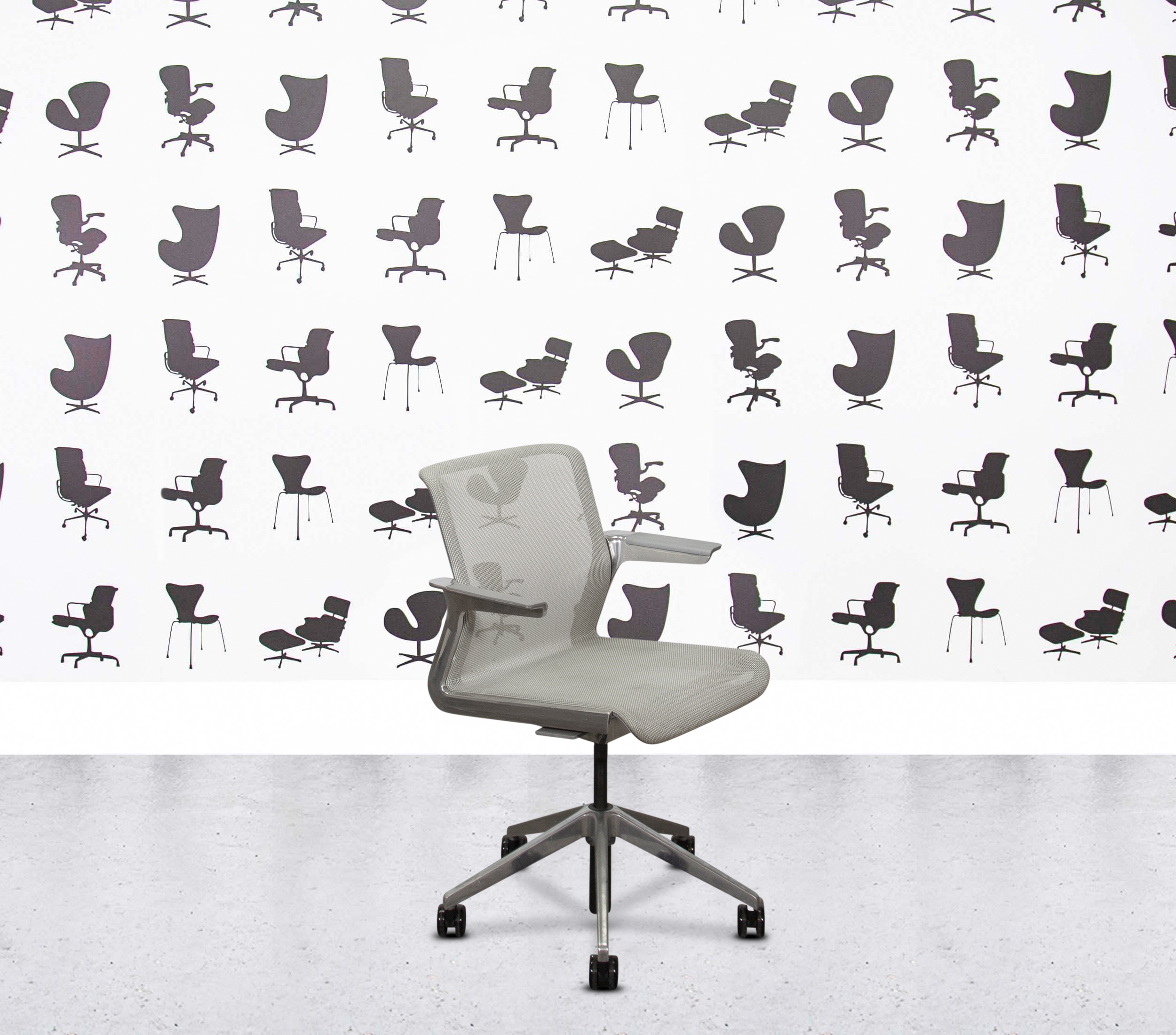 Refurbished Allsteel Clarity - Polished Aluminium Frame - White Mesh3 Refurbished Allsteel Clarity - Polished Aluminium Frame - White Mesh