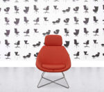 Refurbished Allermuir Open A643 - Red Leather - Wire Frame Base