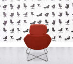 Refurbished Allermuir Open A643 - Red Leather - Wire Frame Base