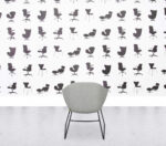 Refurbished Naughtone Always Chair ALCHBSL - Sled Base - Grey and Blue Fabric