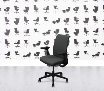 HOMEPAGE 46 Refurbished Steelcase Think V2 - Upholstered Back - Black Frame - Paseo