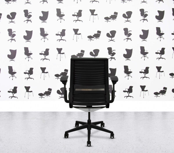 Refurbished Steelcase Think V2 - Upholstered Back - Black Frame - Paseo