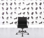 Refurbished ICF Una Chair - Polished Aluminium - Black Leather