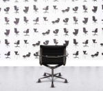 Refurbished ICF Una Chair - Polished Aluminium - Black Leather