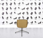 Refurbished Boss Design Kruze Swivel Chair - Black Leather - Walnut Shell
