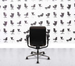 Refurbished Steelcase Reply Task Chair - Polished Aluminium Base - Brown Leather