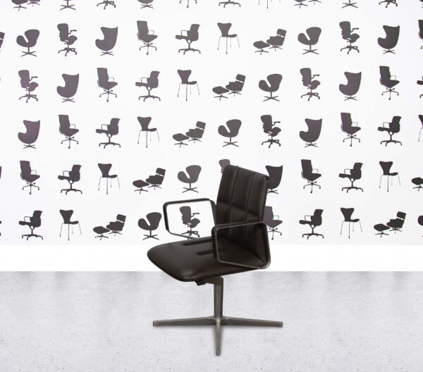 Refurbished Walter Knoll Leadchair - Dark Brown Leather